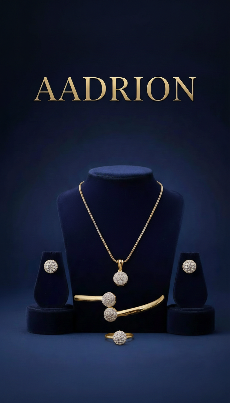 Elegant Dual-Tone Jewellery Set