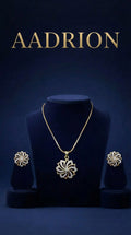 Gold-Tone Floral Swirl Jewelry Set