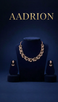 Royal Black Stone Statement Necklace Set