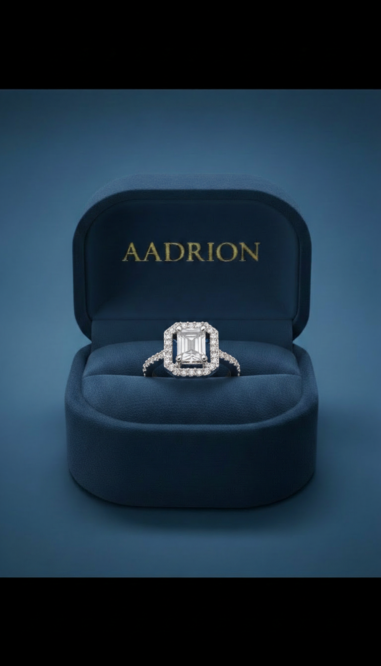 Elegant Princess-Cut Halo Ring