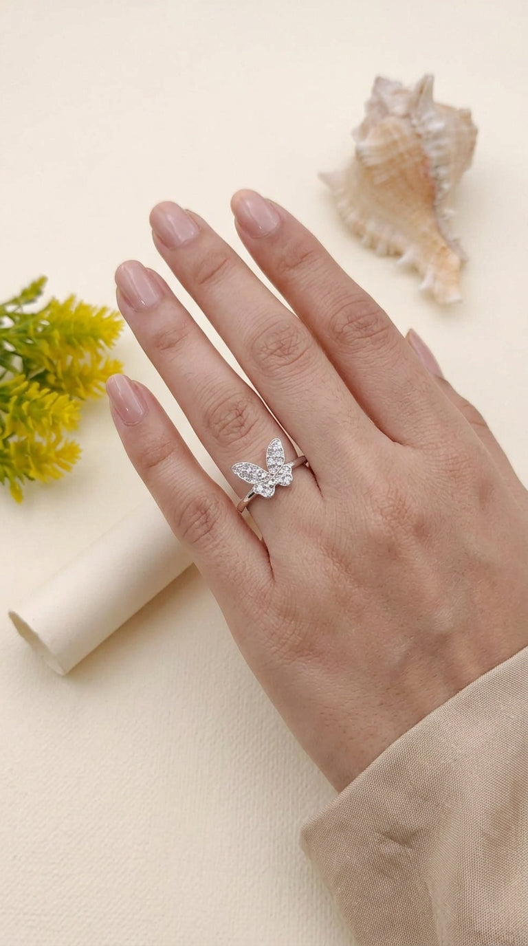 Butterfly Diamond Ring