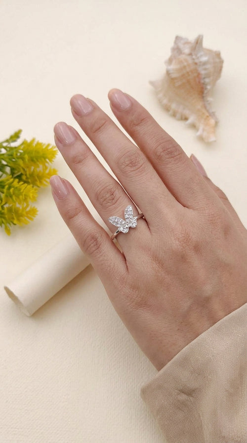Butterfly Diamond Ring