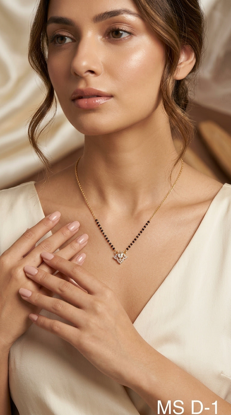 Beautiful gold plated mangalsutra necklace