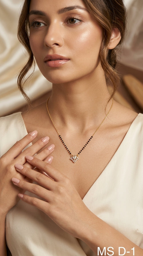 Beautiful gold plated mangalsutra necklace