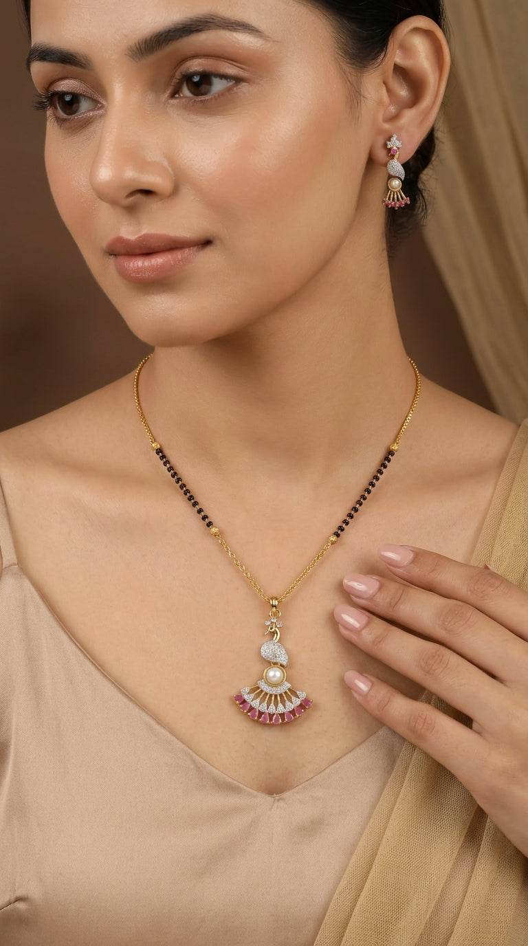 Royal Peacock Design Mangalsutra Set