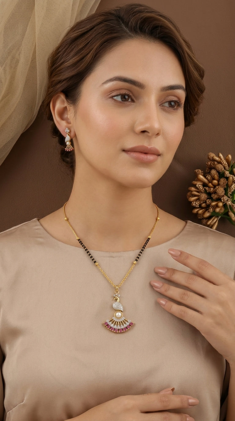 Royal Peacock Design Mangalsutra Set