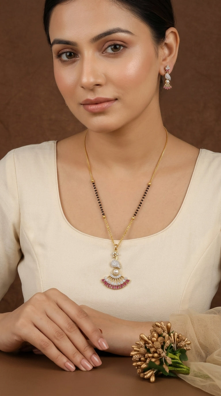 Royal Peacock Design Mangalsutra Set