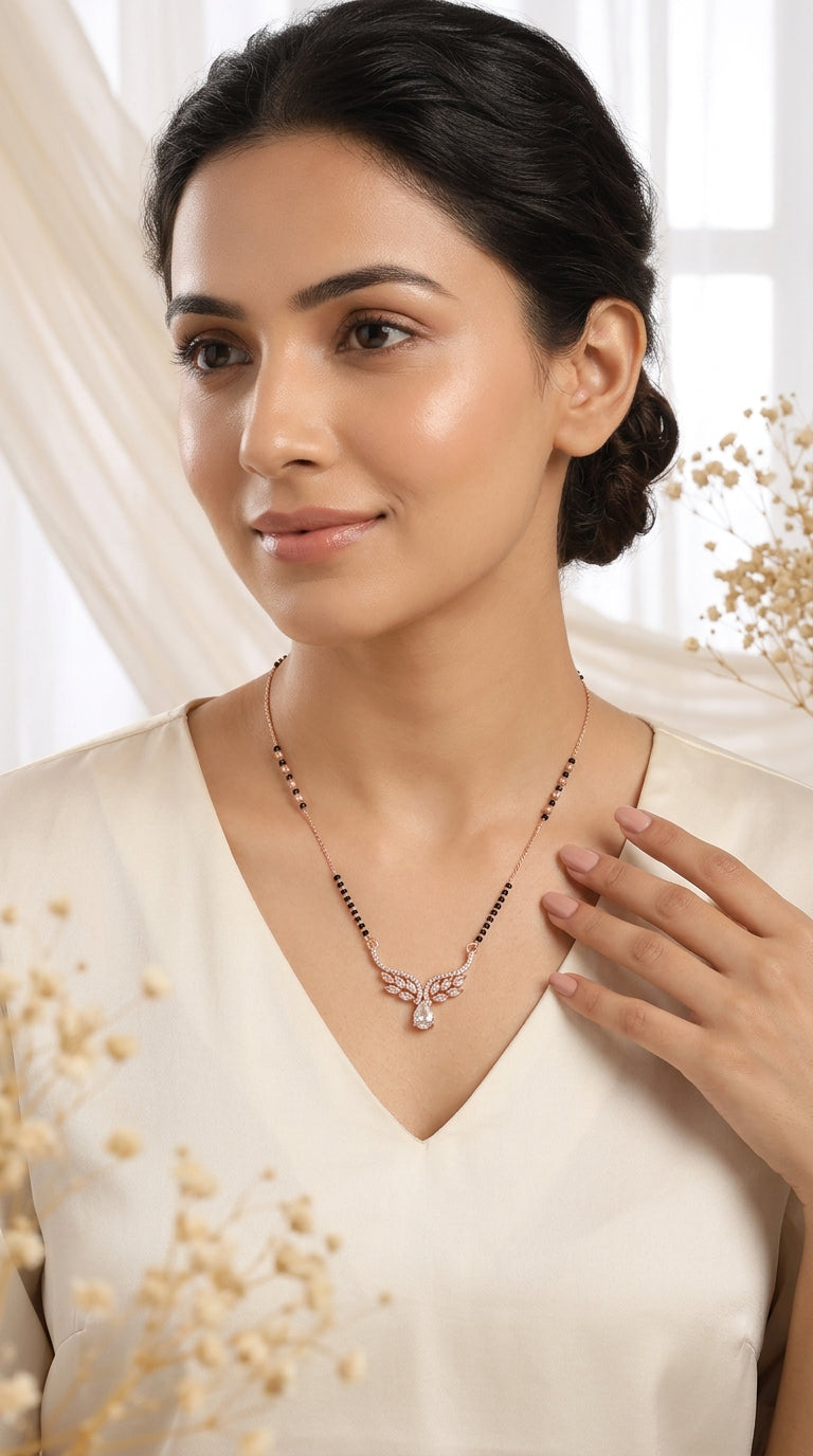 Rose Gold Mangalsutra Necklace