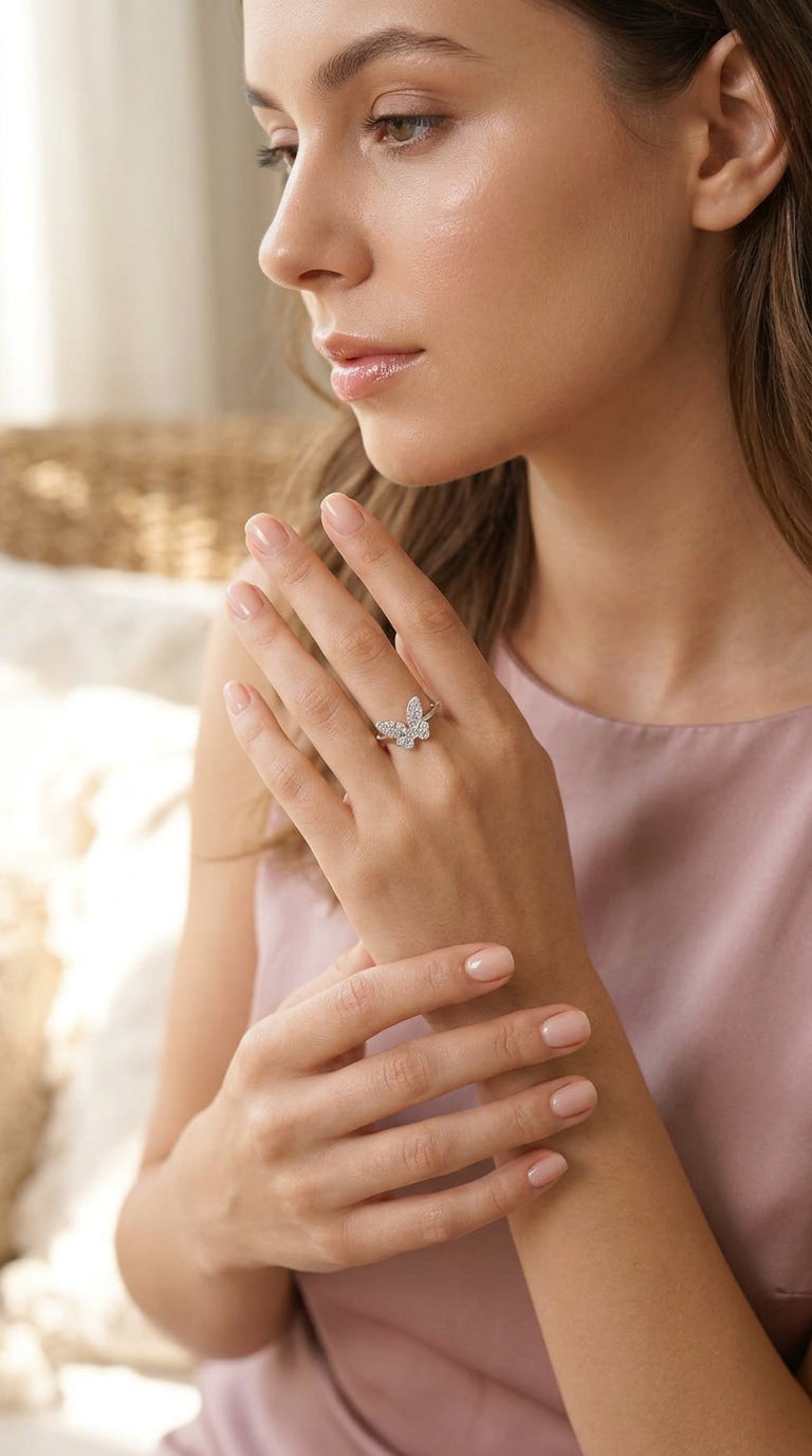 Butterfly Diamond Ring