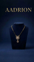 Traditional Gold Plated Sunflower AD Mangalsutra Necklace