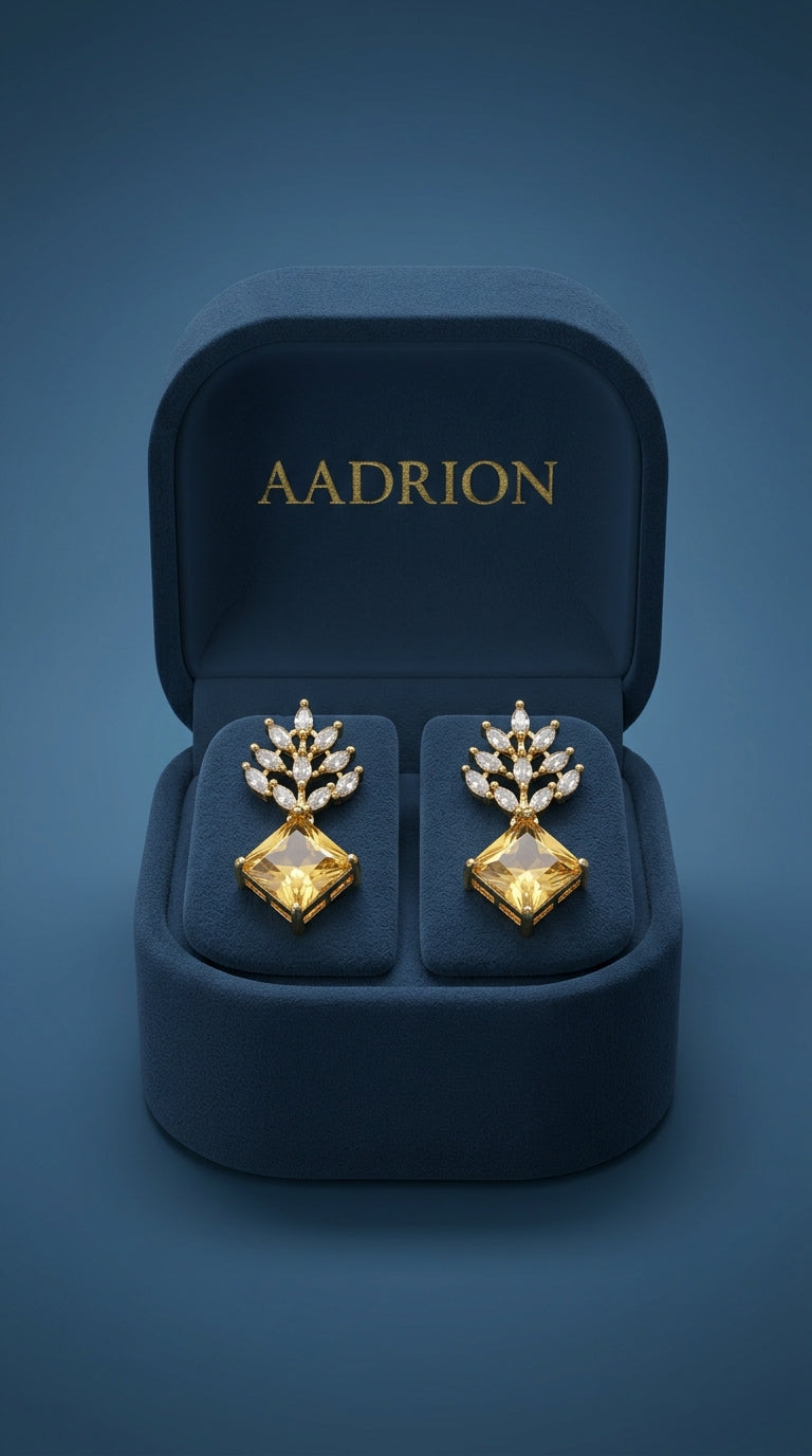 Golden Glow Designer Earrings