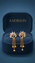Regal Peacock Tassel Earrings