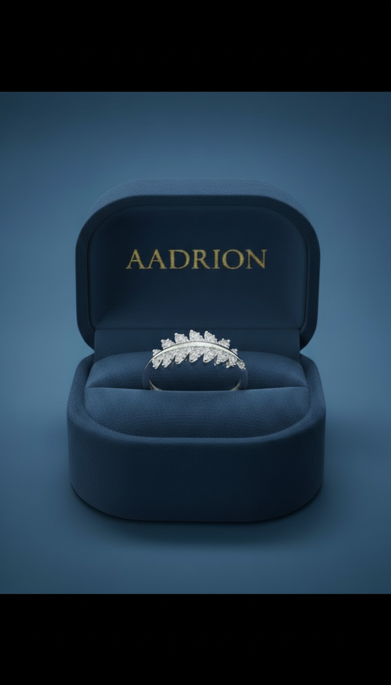 Elegant Silver Leaf Adjustable Ring for Women