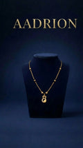 Gold-Plated Heart Charm Mangalsutra Necklace