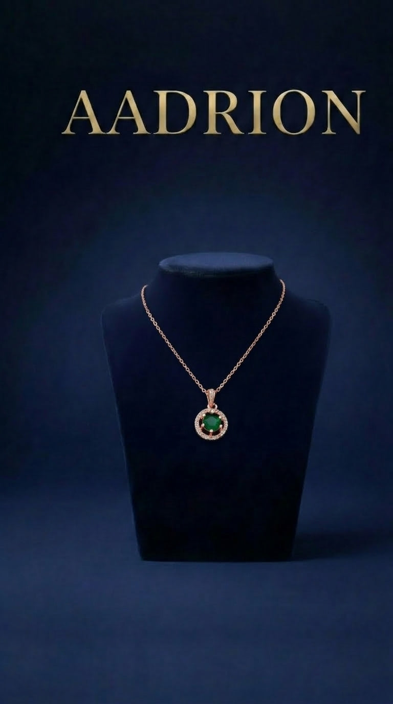 Green Stone Pendant Necklace