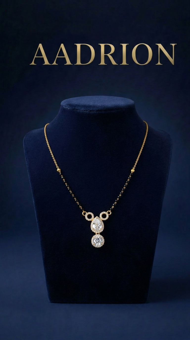 Classic Dual Stone Gold Mangalsutra