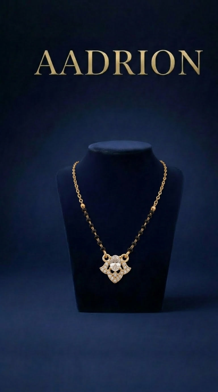 Beautiful gold plated mangalsutra necklace