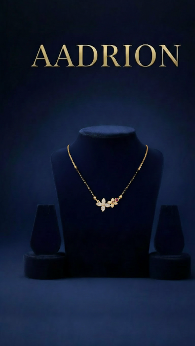 Elegant Gold Plated Floral Mangalsutra for Women