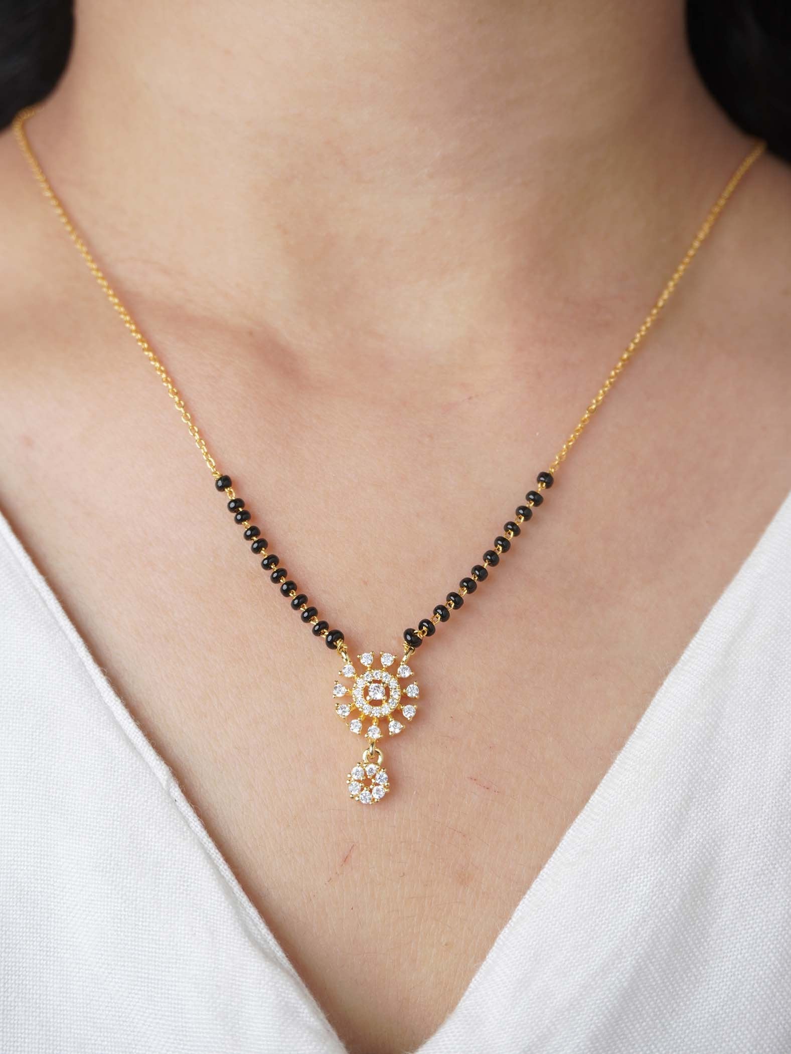 Sunburst Diamond Mangalsutra