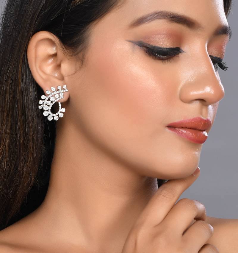 Royal Sparkle Crescent Earrings